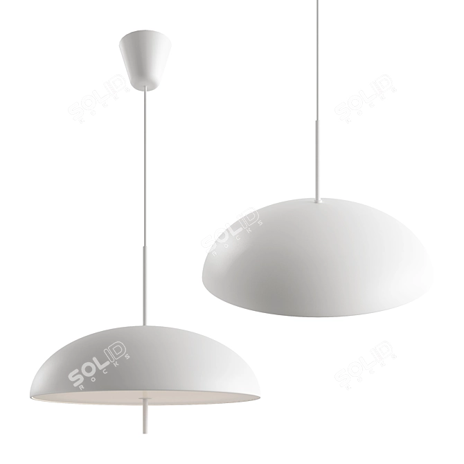 Sleek Nordic Pendant Light 3D model image 7