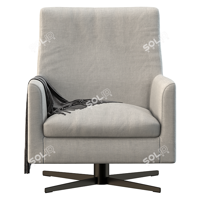 Modern Elegance Hat Armchair 3D model image 3