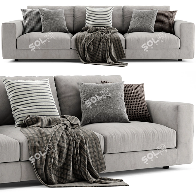 Modern Bonaldo 3-Seater Sofa Set 3D model image 2