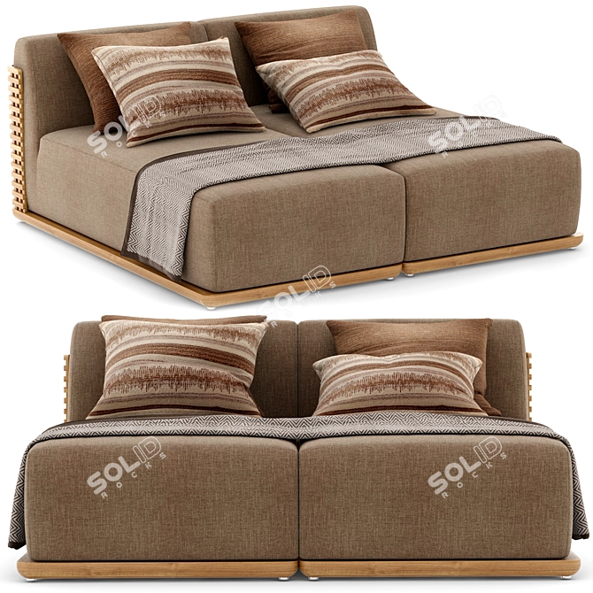 RH Trelica Daybed: Modern Comfort 3D model image 1