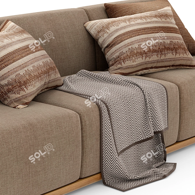 Elegant RH Trelica Sofa 3D model image 2