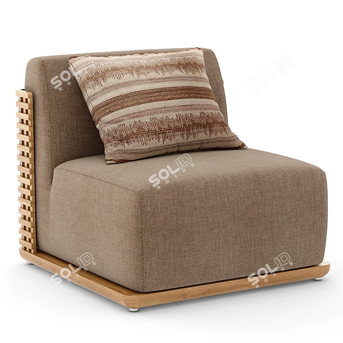 Modern Luxe Trelica Armchair 3D model image 1