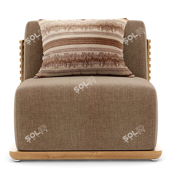 Modern Luxe Trelica Armchair 3D model image 2
