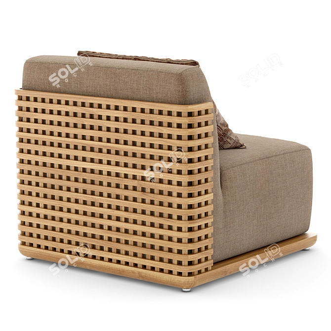 Modern Luxe Trelica Armchair 3D model image 3