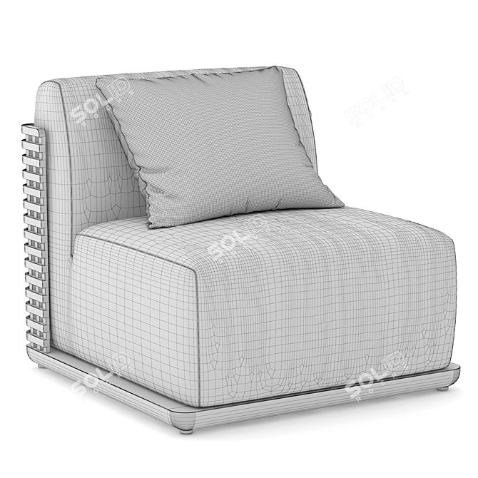 Modern Luxe Trelica Armchair 3D model image 5