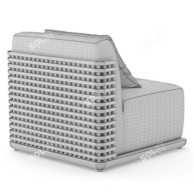 Modern Luxe Trelica Armchair 3D model image 6