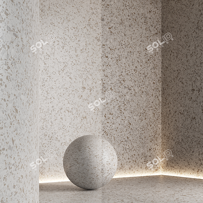 Seamless Terrazzo Marble Textures Set 3D model image 3