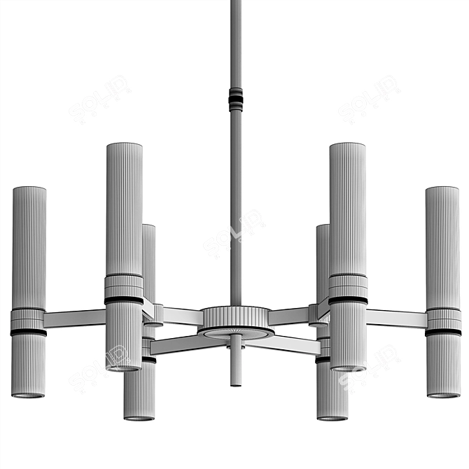 Elegant Minimalist Trumpet Chandelier 3D model image 5