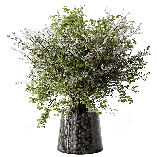 Emerald Elegance Bouquet 3D model image 1