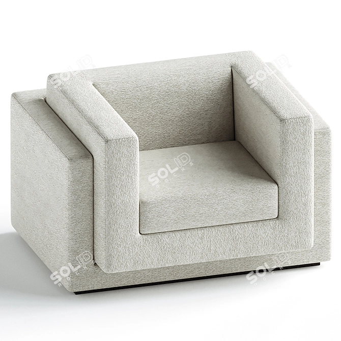 Modern Chic Lille Armchair 3D model image 1
