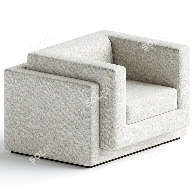 Modern Chic Lille Armchair 3D model image 2