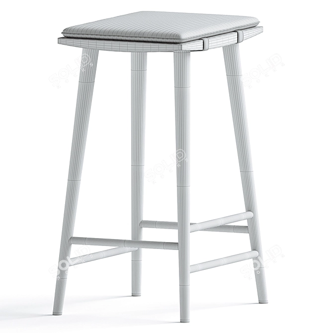 Elegant Modern Beau Counter Stool 3D model image 3