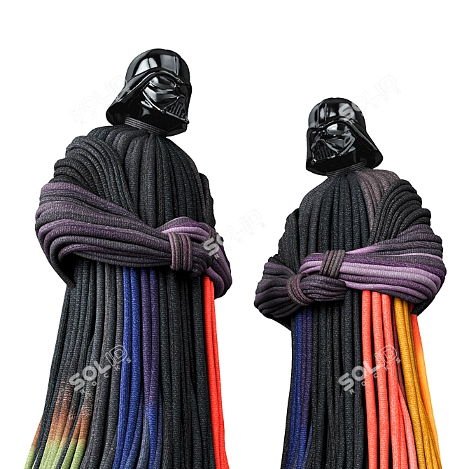 Sith Lord Knitted Sculpture 3D model image 4