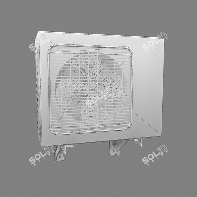 Vintage Air Conditioner 3D Model 3D model image 4