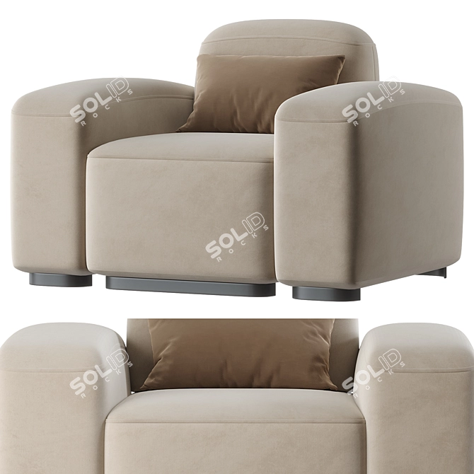 Luxury Black Berjer by Goss 3D model image 1