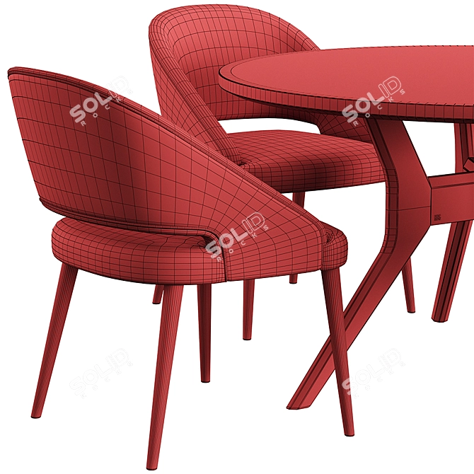 Modern Dining Set Konyshev Rolf Benz 3D model image 6