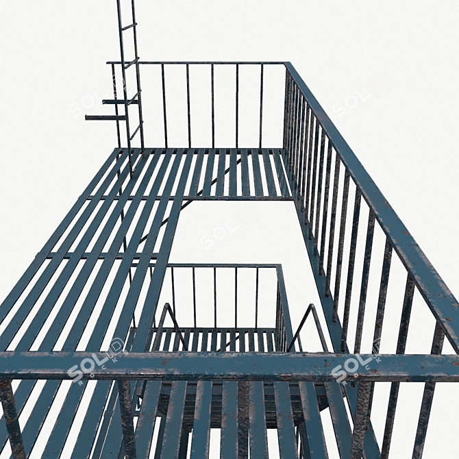 Urban Fire Escape Model 3D model image 4