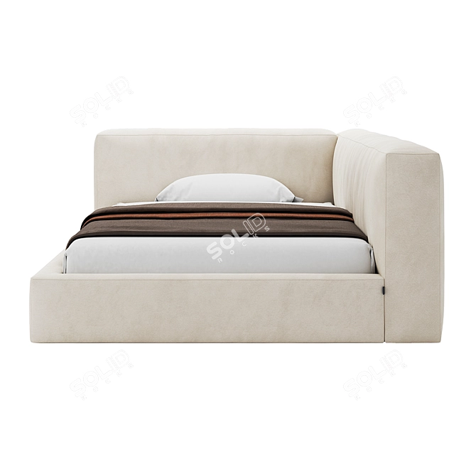 Modern OM King-Size Bed 3D model image 2