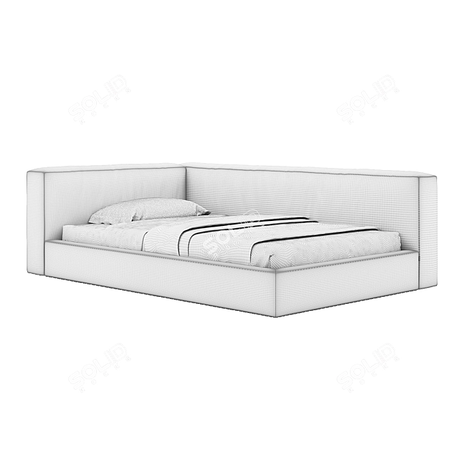 Modern OM King-Size Bed 3D model image 4