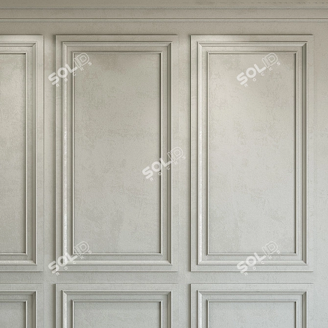 Repose Gray Decorative Plaster Molding 3D model image 2