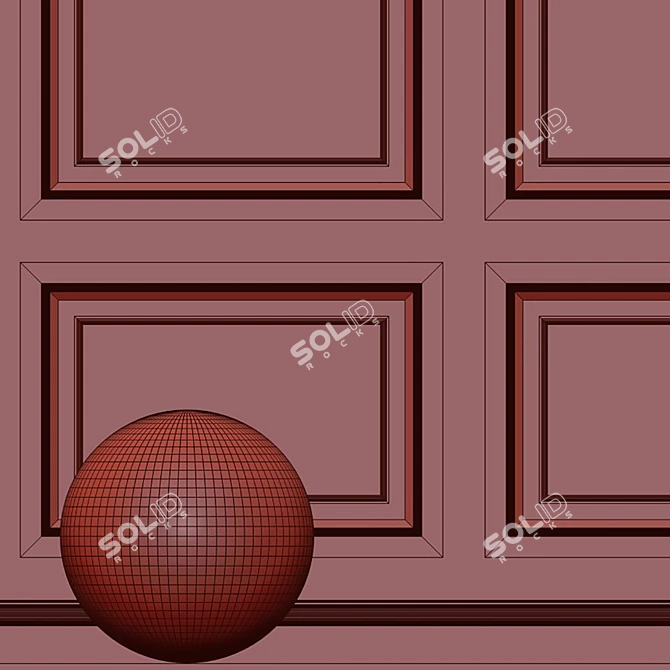 Repose Gray Decorative Plaster Molding 3D model image 4