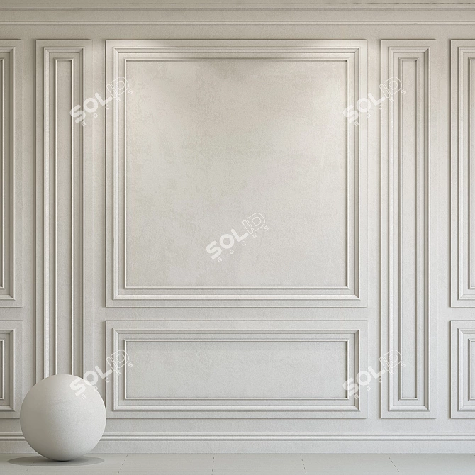 Decorative Plaster with Molding 282 3D model image 1