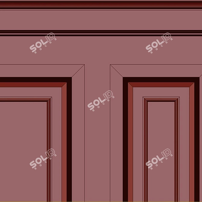 Decorative Plaster with Molding 282 3D model image 4