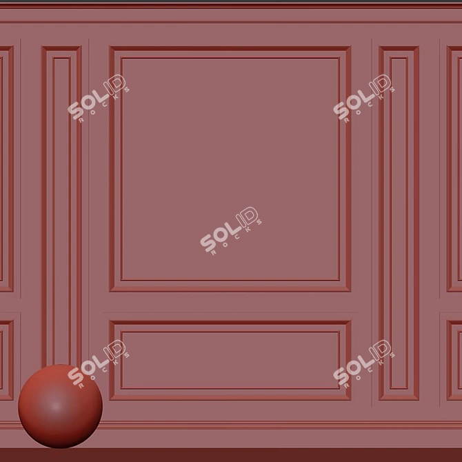 Decorative Plaster with Molding 282 3D model image 5