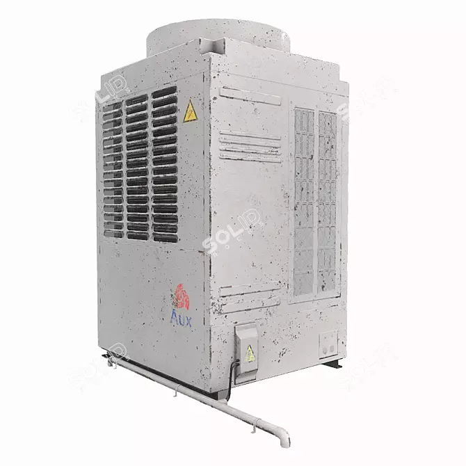 Industrial AC Unit (Low-Poly) 3D model image 3