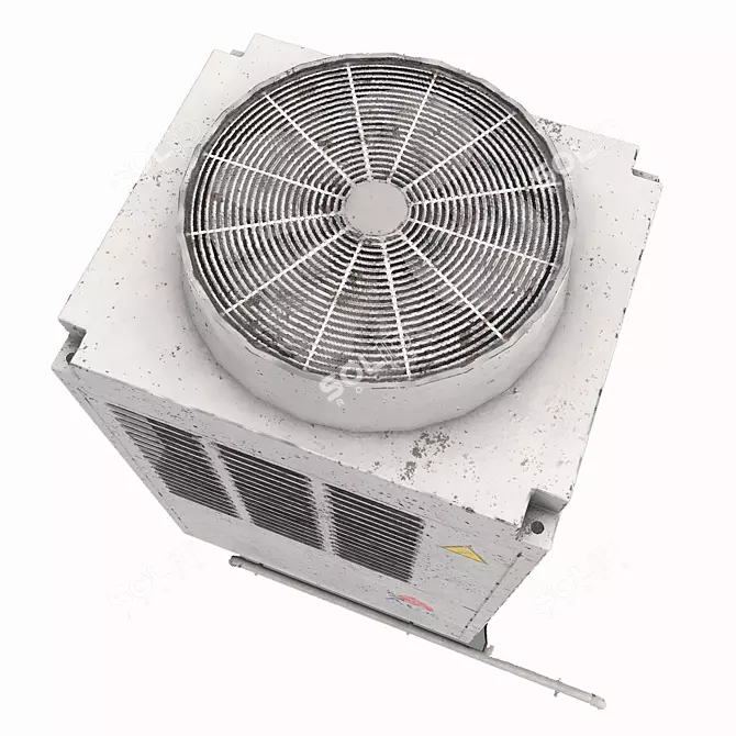 Industrial AC Unit (Low-Poly) 3D model image 4