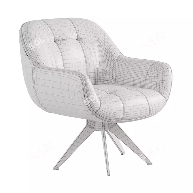 Elegant GREN Berjer Armchair Model 3D model image 6