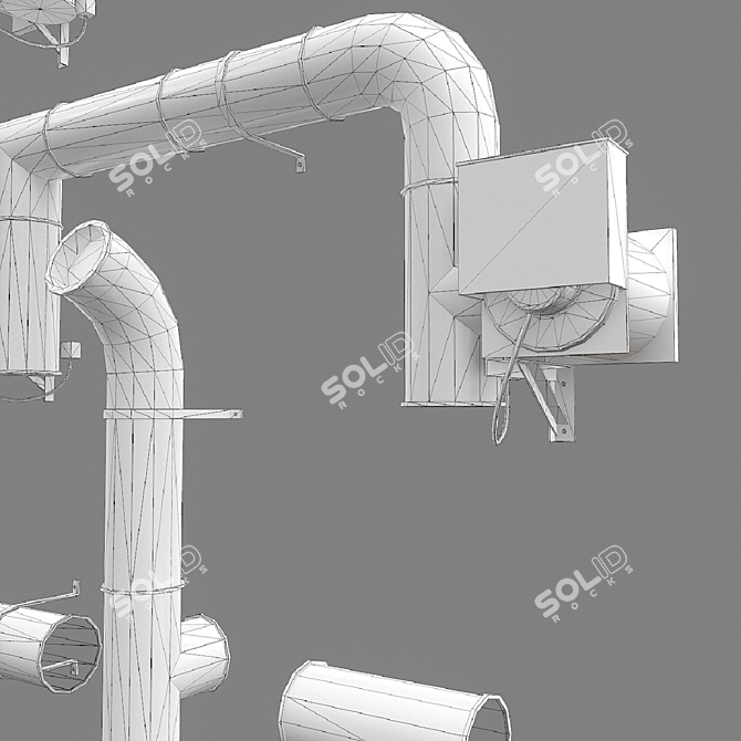 Vintage Style Ventilation 3D Model 3D model image 6