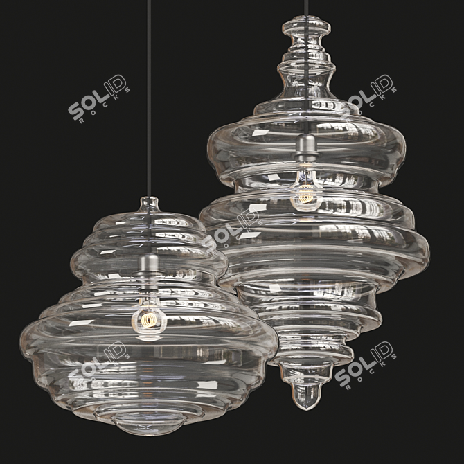 Eternal Glow Glass Chandelier by Lasvit 3D model image 2