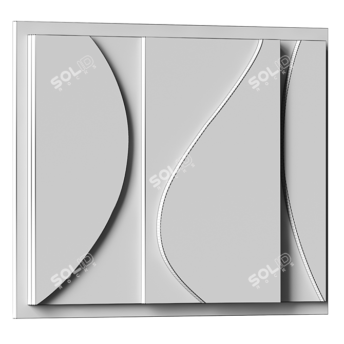 3D Relief Panel Art Sculpture 3D model image 3