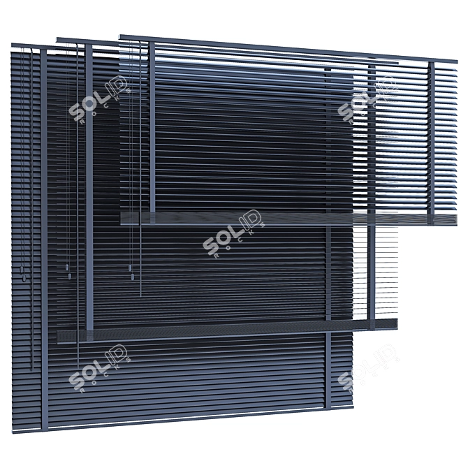 Venetian Blinds: Stylish Window Décor 3D model image 1