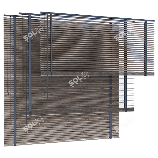 Venetian Blinds: Stylish Window Décor 3D model image 4