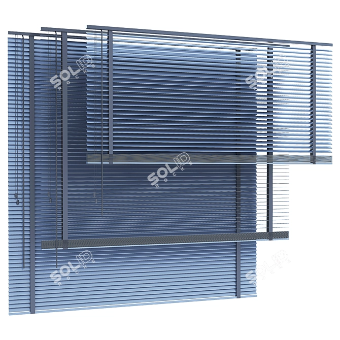 Venetian Blinds: Stylish Window Décor 3D model image 5