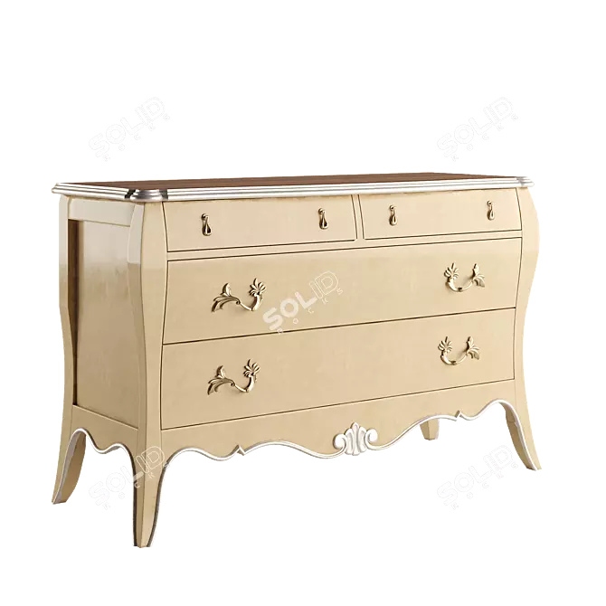 Italian Classic Style Dresser 3D model image 1