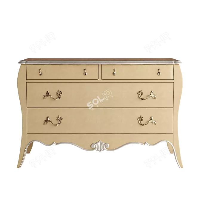 Italian Classic Style Dresser 3D model image 2