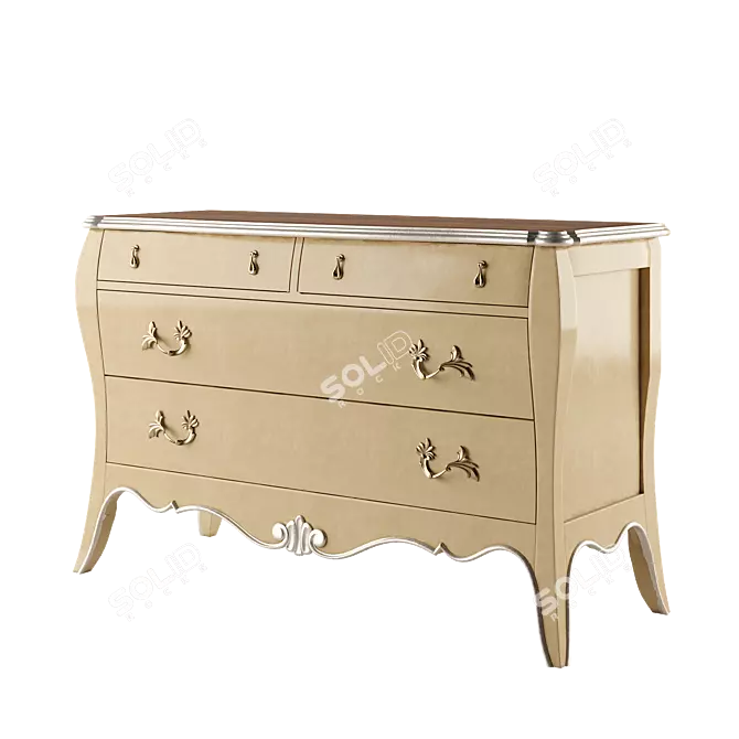 Italian Classic Style Dresser 3D model image 3