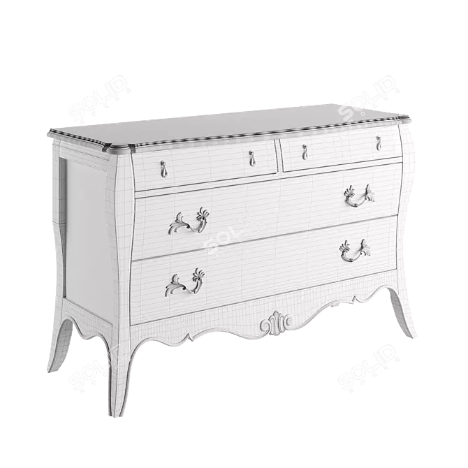 Italian Classic Style Dresser 3D model image 5