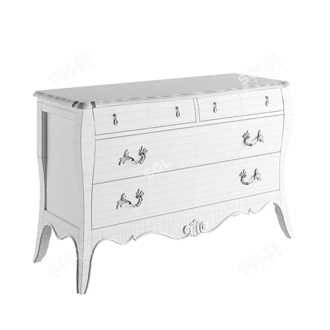 Italian Classic Style Dresser 3D model image 6