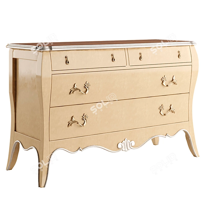 Italian Classic Style Dresser 3D model image 7