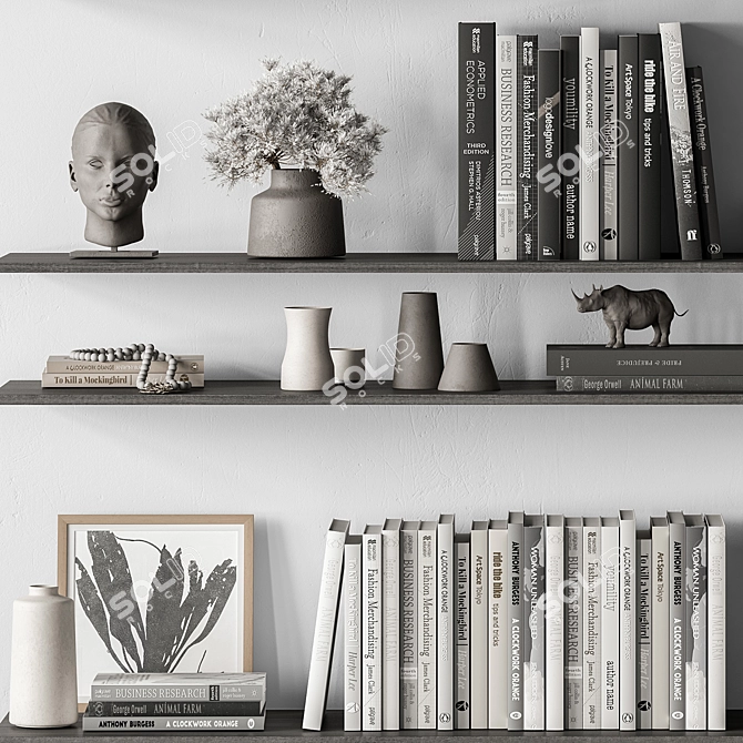 Chic Wall Decor Set 135 3D model image 5