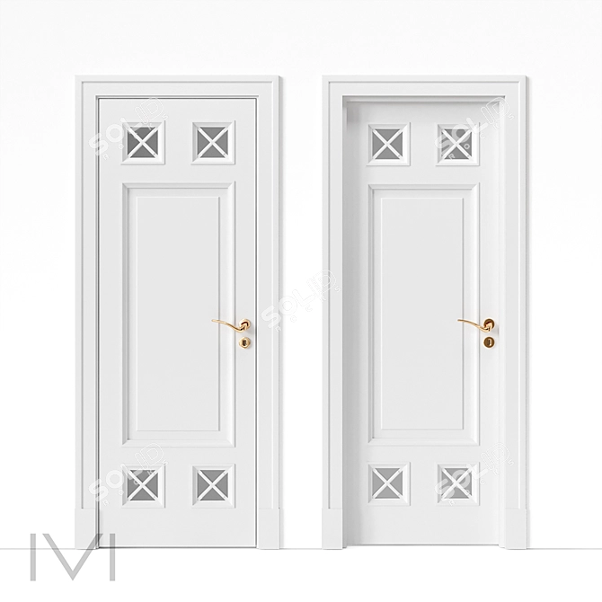 Title: Paris Interior Door Collection 3D model image 1