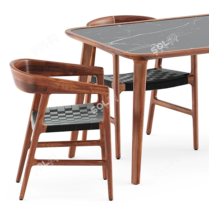 Artisan Tesa Chairs Kalota Table 3D model image 3