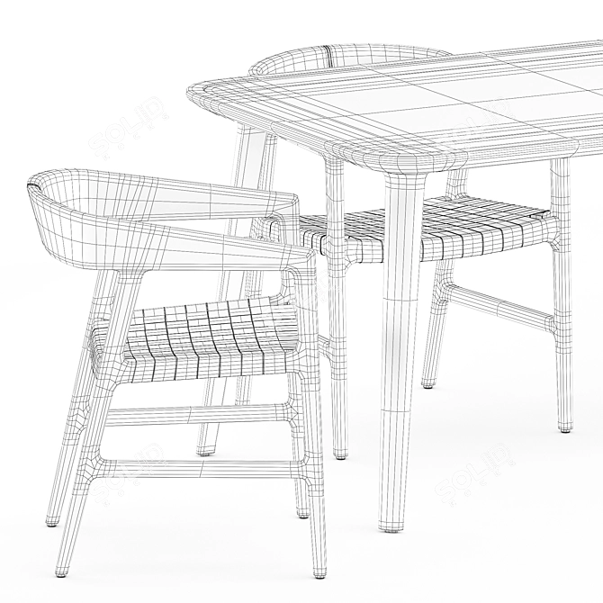 Artisan Tesa Chairs Kalota Table 3D model image 5