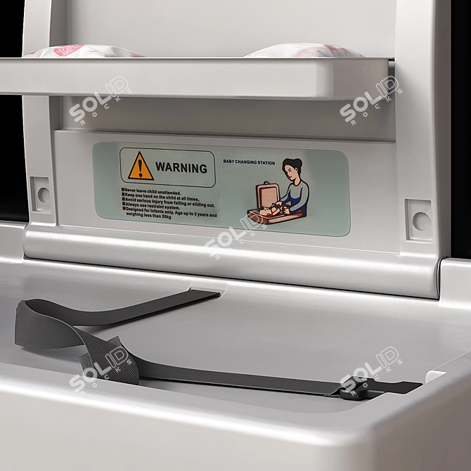 Foldable Baby Changing Station 3D model image 2