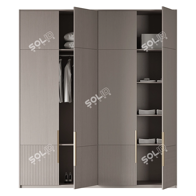 Spacious Wardrobe №17 3D model image 3