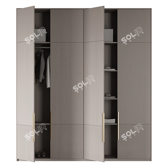 Spacious Wardrobe №17 3D model image 5